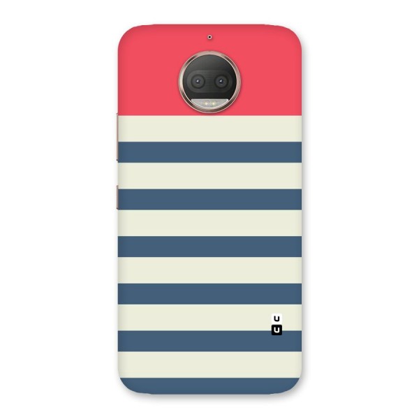 Solid Orange And Stripes Back Case for Moto G5s Plus