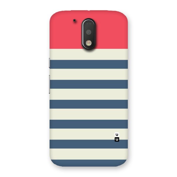 Solid Orange And Stripes Back Case for Motorola Moto G4 Plus