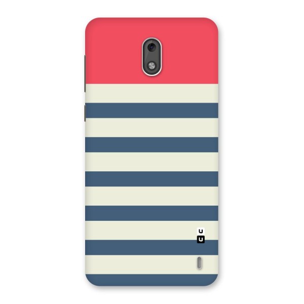Solid Orange And Stripes Back Case for Nokia 2