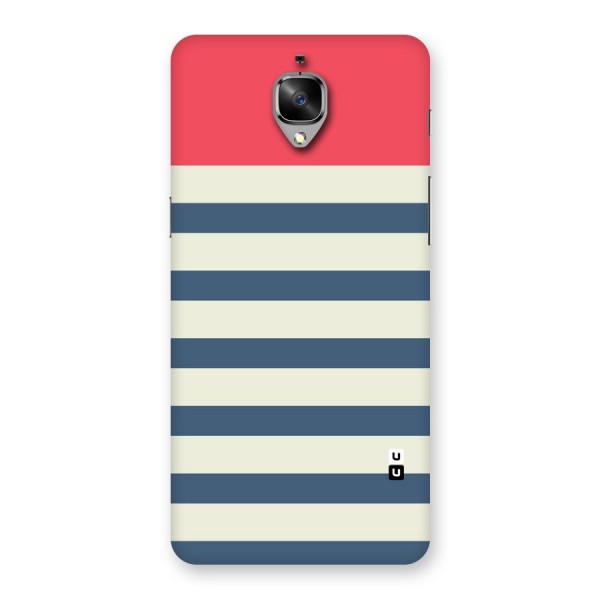 Solid Orange And Stripes Back Case for OnePlus 3