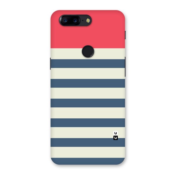 Solid Orange And Stripes Back Case for OnePlus 5T