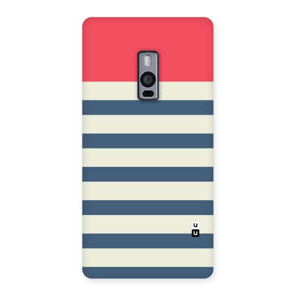 Solid Orange And Stripes Back Case for OnePlus Two