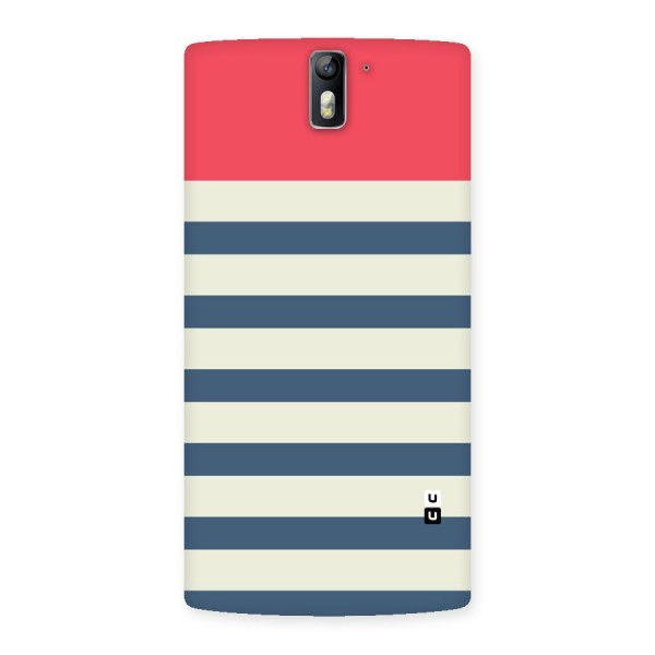 Solid Orange And Stripes Back Case for One Plus One