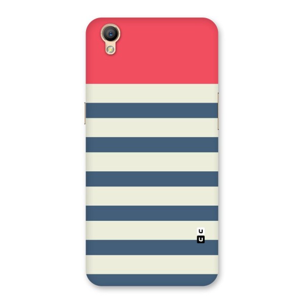 Solid Orange And Stripes Back Case for Oppo A37
