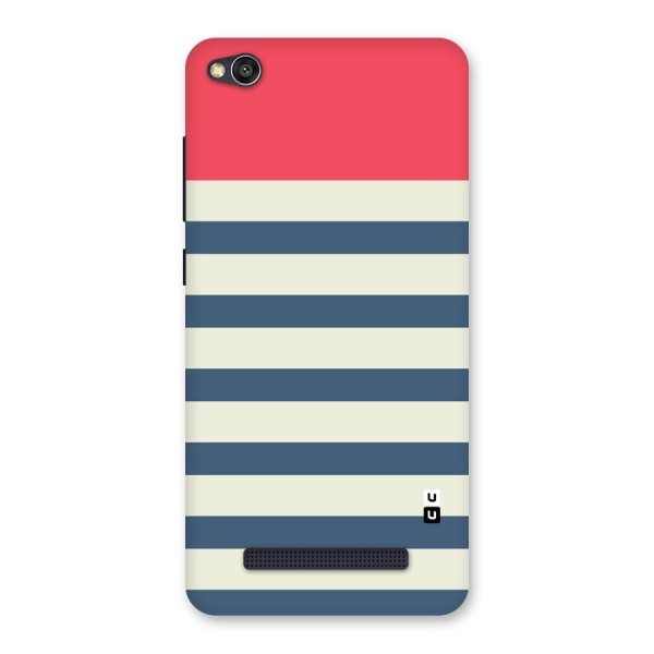 Solid Orange And Stripes Back Case for Redmi 4A