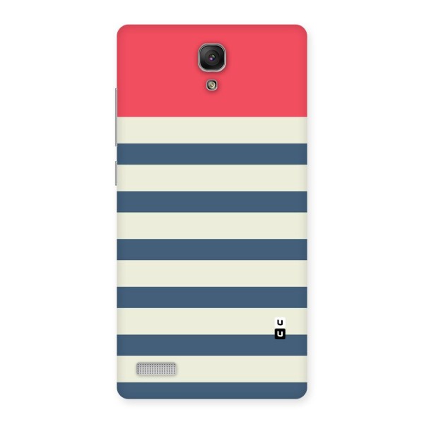 Solid Orange And Stripes Back Case for Redmi Note