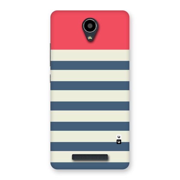 Solid Orange And Stripes Back Case for Redmi Note 2