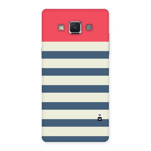 Solid Orange And Stripes Back Case for Samsung Galaxy A5