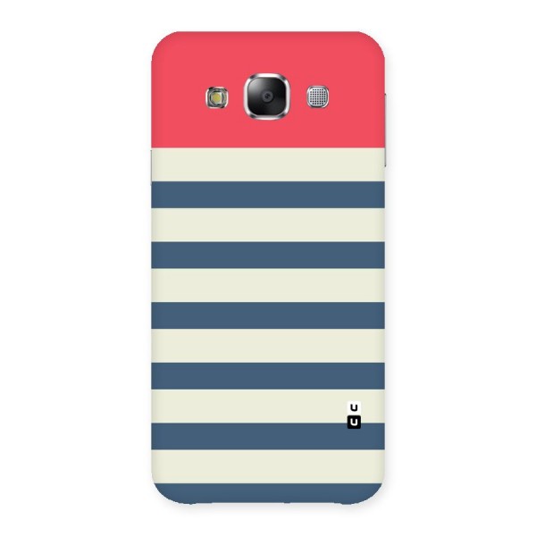 Solid Orange And Stripes Back Case for Samsung Galaxy E5