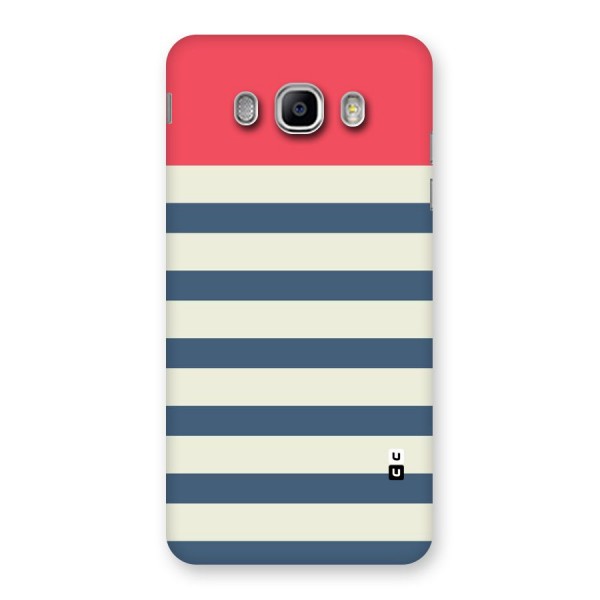 Solid Orange And Stripes Back Case for Samsung Galaxy J5 2016