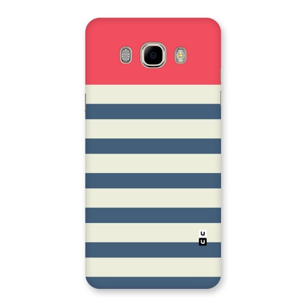 Solid Orange And Stripes Back Case for Samsung Galaxy J7 2016