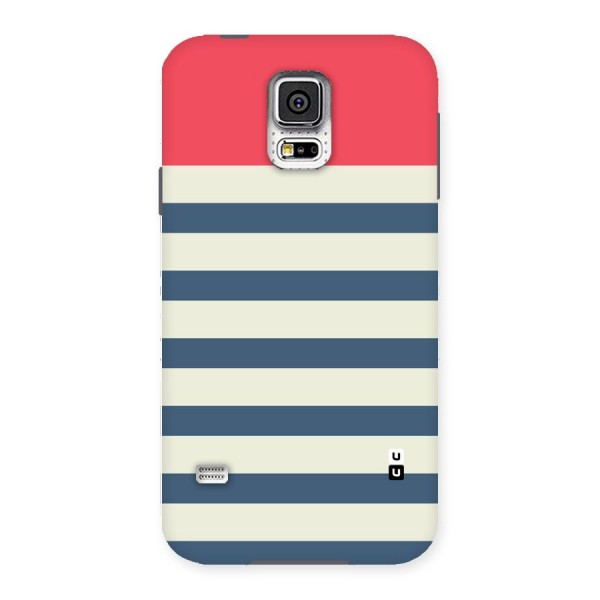 Solid Orange And Stripes Back Case for Samsung Galaxy S5