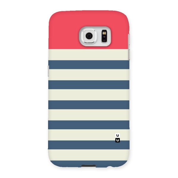 Solid Orange And Stripes Back Case for Samsung Galaxy S6