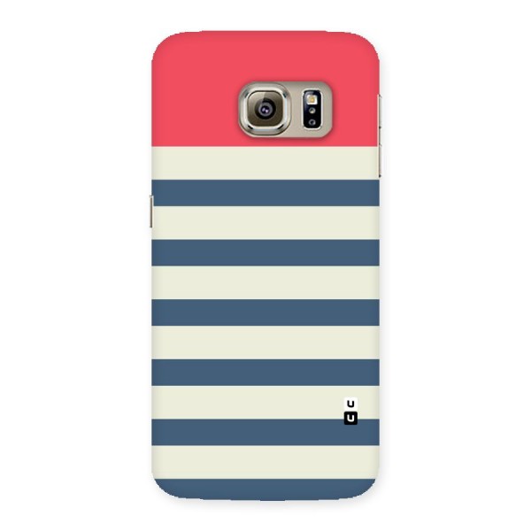 Solid Orange And Stripes Back Case for Samsung Galaxy S6 Edge