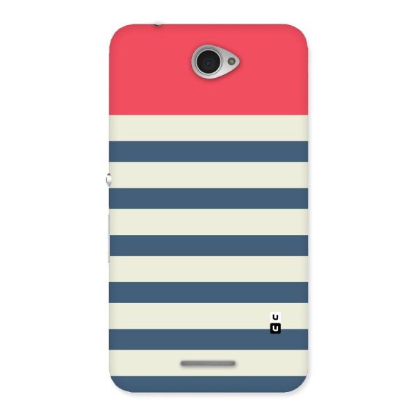Solid Orange And Stripes Back Case for Sony Xperia E4