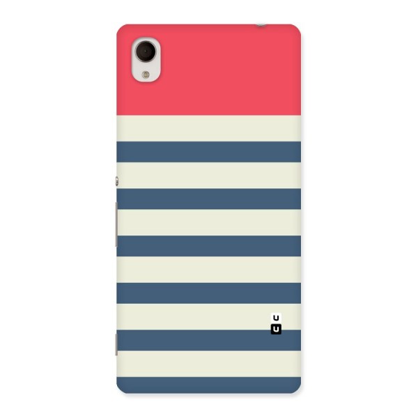 Solid Orange And Stripes Back Case for Sony Xperia M4