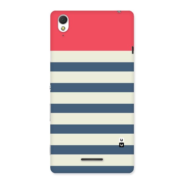 Solid Orange And Stripes Back Case for Sony Xperia T3
