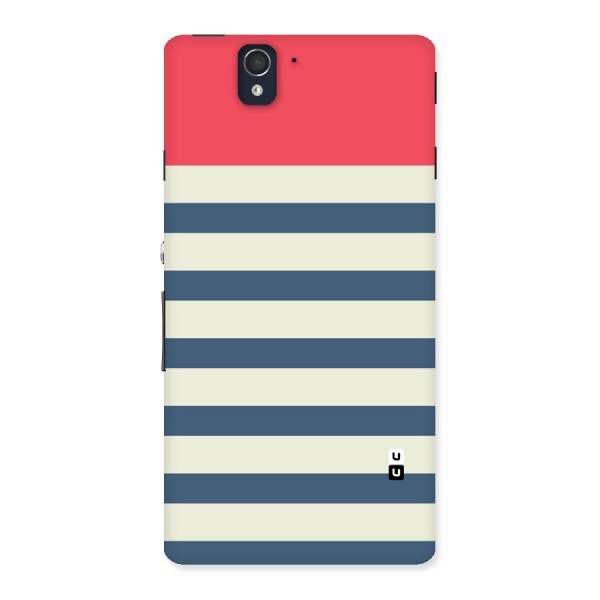 Solid Orange And Stripes Back Case for Sony Xperia Z