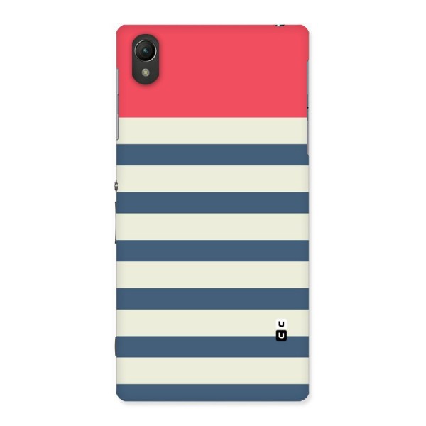 Solid Orange And Stripes Back Case for Sony Xperia Z1