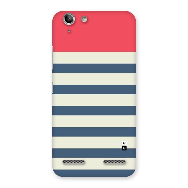 Solid Orange And Stripes Back Case for Vibe K5