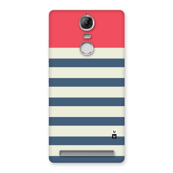 Solid Orange And Stripes Back Case for Vibe K5 Note