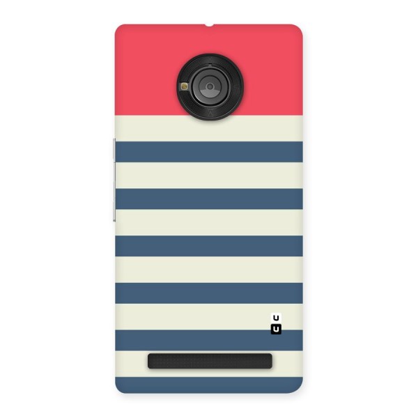 Solid Orange And Stripes Back Case for Yu Yunique