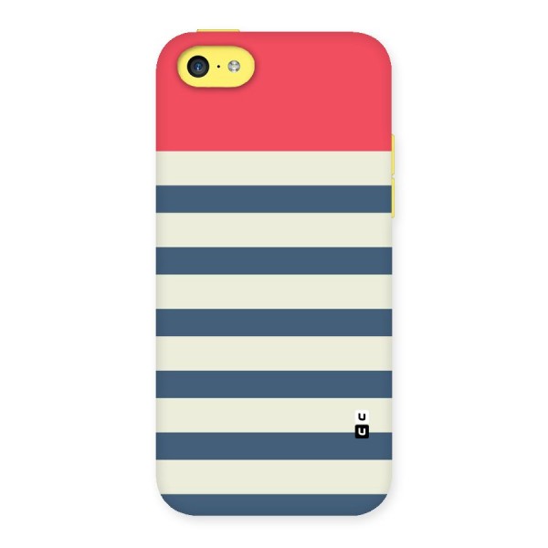 Solid Orange And Stripes Back Case for iPhone 5C