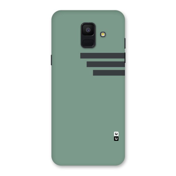 Solid Sports Stripe Back Case for Galaxy A6 (2018)