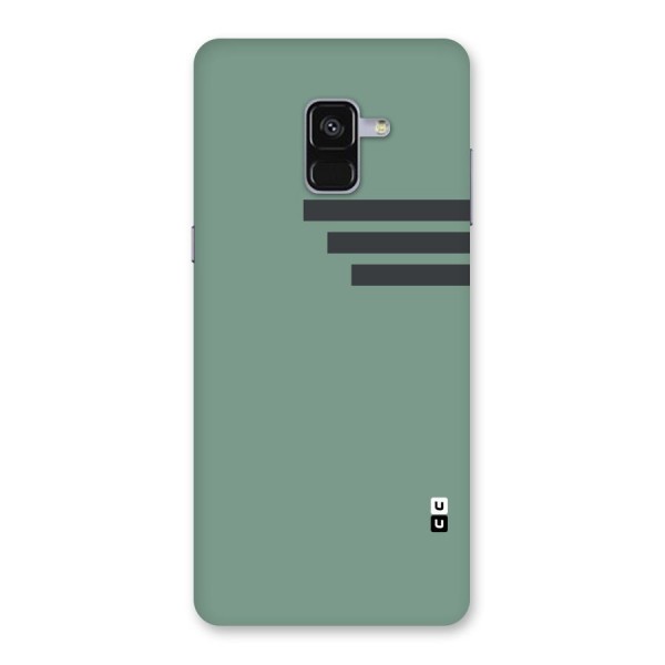 Solid Sports Stripe Back Case for Galaxy A8 Plus