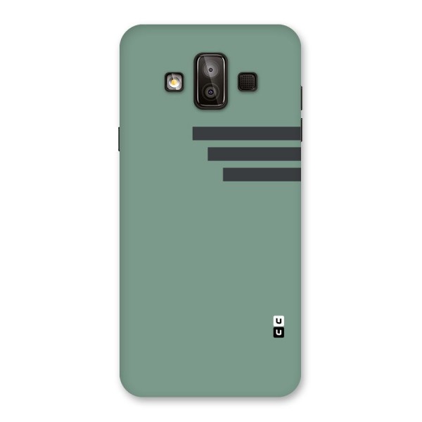 Solid Sports Stripe Back Case for Galaxy J7 Duo