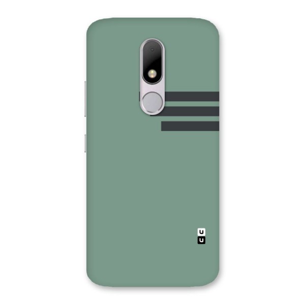 Solid Sports Stripe Back Case for Moto M