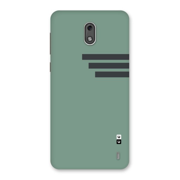 Solid Sports Stripe Back Case for Nokia 2