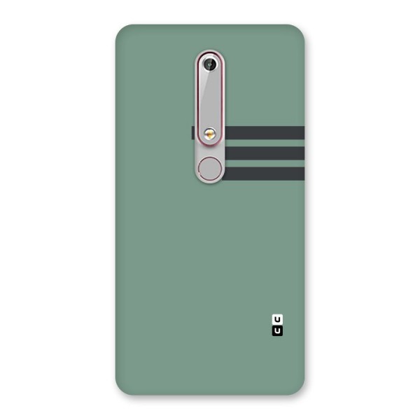 Solid Sports Stripe Back Case for Nokia 6.1