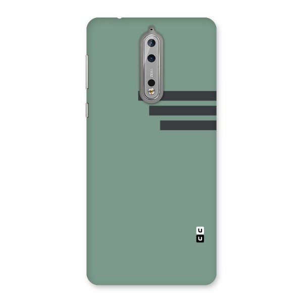 Solid Sports Stripe Back Case for Nokia 8