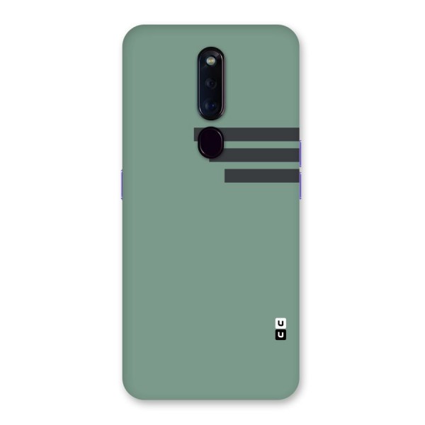 Solid Sports Stripe Back Case for Oppo F11 Pro