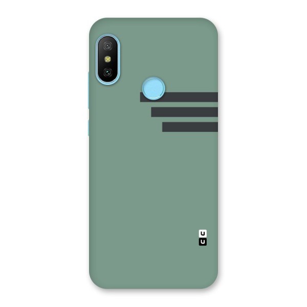 Solid Sports Stripe Back Case for Redmi 6 Pro