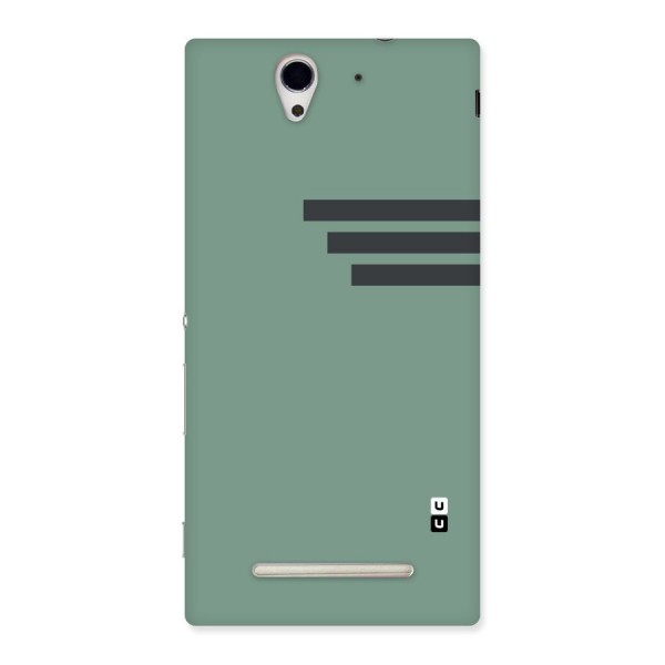 Solid Sports Stripe Back Case for Sony Xperia C3