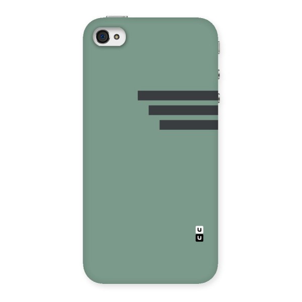 Solid Sports Stripe Back Case for iPhone 4 4s