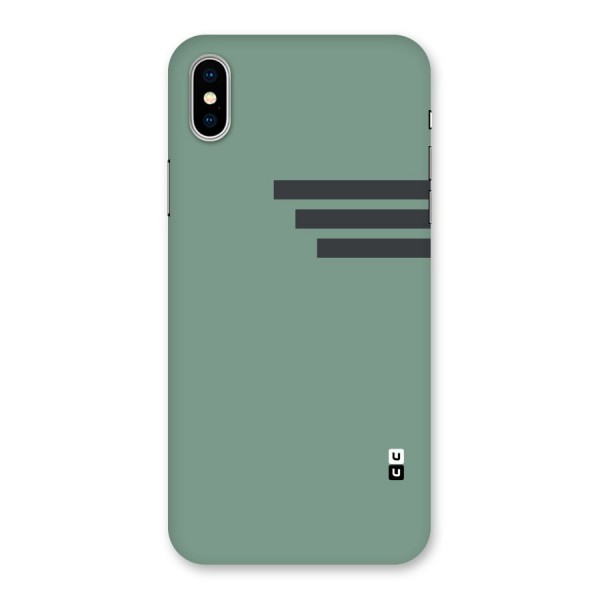 Solid Sports Stripe Back Case for iPhone XS
