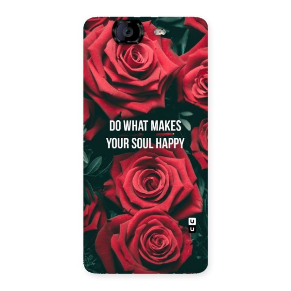 Soul Happy Back Case for Canvas Knight A350