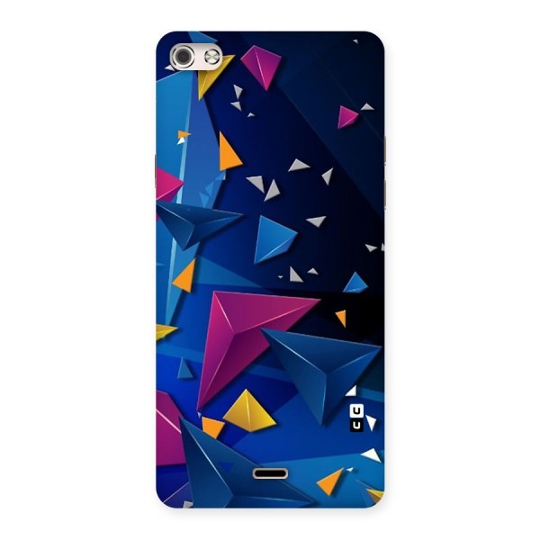 Space Colored Triangles Back Case for Micromax Canvas Silver 5
