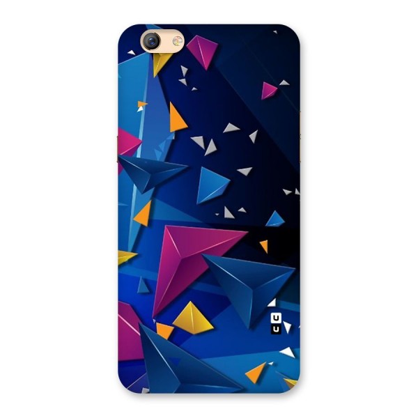 Space Colored Triangles Back Case for Oppo F3 Plus