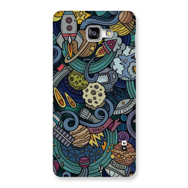 Space Pattern Blue Back Case for Galaxy A9