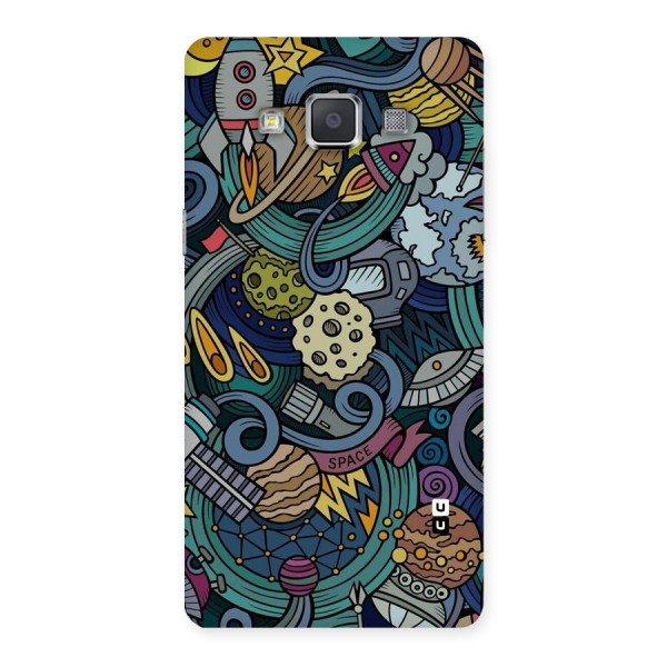 Space Pattern Blue Back Case for Galaxy Grand 3