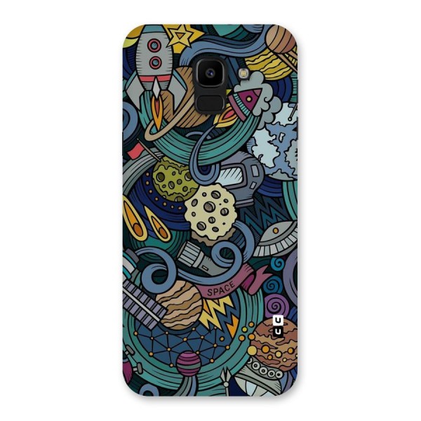 Space Pattern Blue Back Case for Galaxy J6