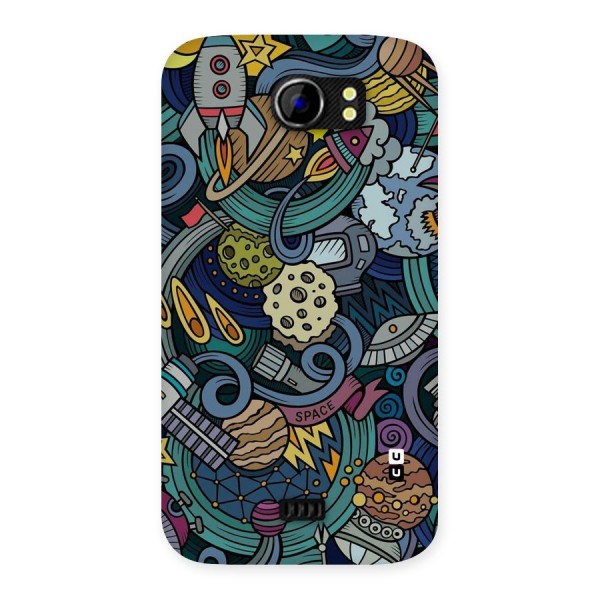 Space Pattern Blue Back Case for Micromax Canvas 2 A110