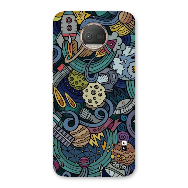 Space Pattern Blue Back Case for Moto G5s Plus