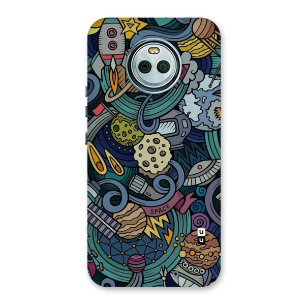 Space Pattern Blue Back Case for Moto X4