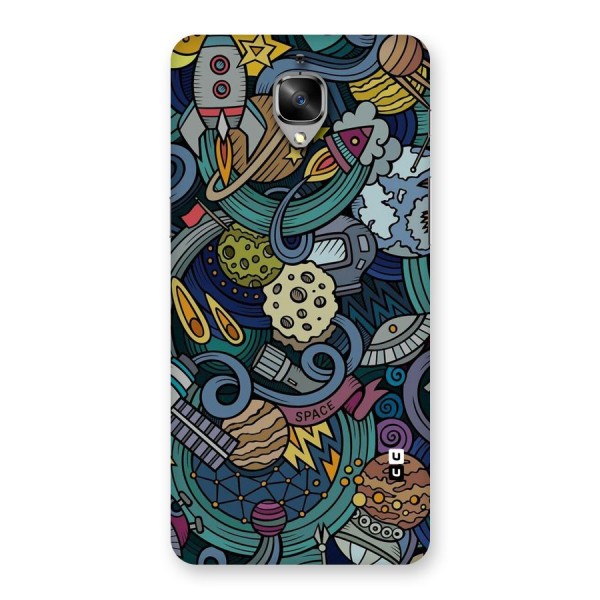 Space Pattern Blue Back Case for OnePlus 3