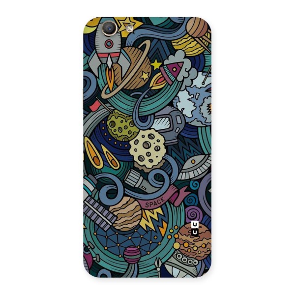 Space Pattern Blue Back Case for Oppo F1s